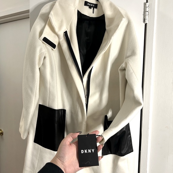 DKNYC Jackets & Blazers - White & black DKNY coat! Never worn